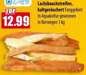 Mix Markt Lachsbauchstreifen, kaltgeräuchert Angebot