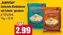 Mix Markt KARPAYSKY Geröstete Kürbiskern mit Schale/gesalzen Angebot