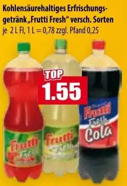 Mix Markt Kohlensäurehaltiges Erfrischungsgetränk ,,Frutti Fresh" Angebot
