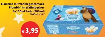 Mix Markt Eiscreme mit Vanillegeschmack Plombir im Waffelbecher Angebot