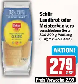 AEZ Schär Landbrot oder Meisterbäckers Angebot