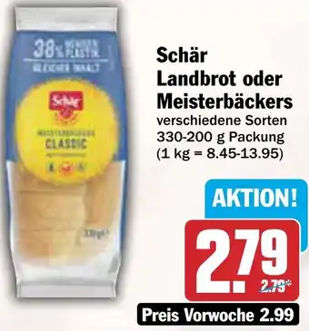 AEZ Schär Landbrot oder Meisterbäckers Angebot
