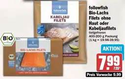 AEZ followfish Bio-Lachs Filets ohne Haut oder Kabeljaufilets Angebot
