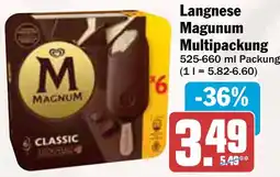 AEZ Langnese Magunum Multipackung Angebot