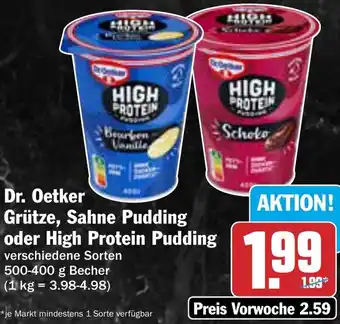 AEZ Dr. Oetker Grütze, Sahne Pudding oder High Protein Pudding Angebot