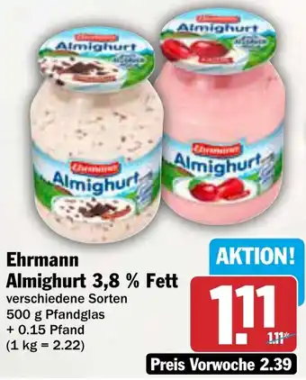 AEZ Ehrmann Almighurt 3,8 % Fett Angebot