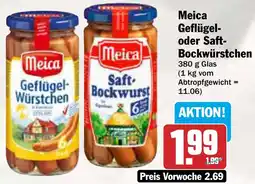AEZ Meica Geflügel oder Saft Bockwürstchen Angebot