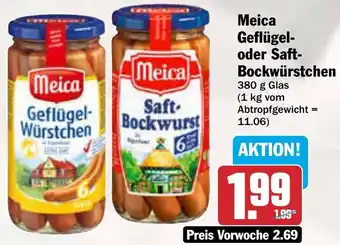 AEZ Meica Geflügel oder Saft Bockwürstchen Angebot