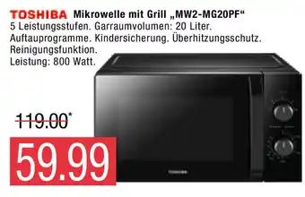 Marktkauf Toshiba Mikrowelle mit Grill ,,MW2-MG20PF" Angebot