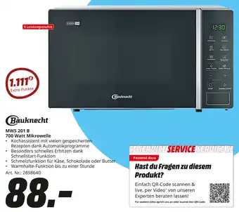 MediaMarkt Bauknecht mws 201 b 700 watt mikrowelle Angebot