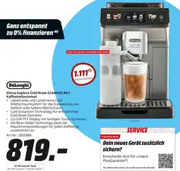 MediaMarkt Delonghi eletta explore cold brew ecam450.86.t kaffeevollautomat Angebot