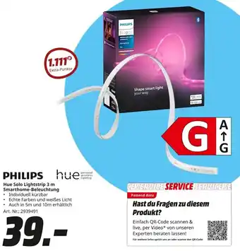 MediaMarkt Philips hue solo lightstrip 3 m smarthome-beleuchtung Angebot