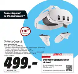 MediaMarkt Meta quest 3 512gb all-in-one-headset vr-brille Angebot