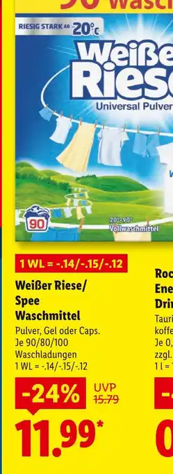 Lidl Weiße riese universal pulver waschmittel Angebot