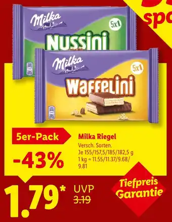 Lidl Milka nussini Angebot