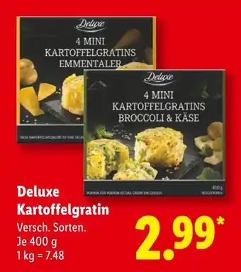 Lidl Deluxe kartoffelgratins emmentaler Angebot