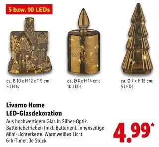 Lidl Livarno home led-glasdekoration haus Angebot