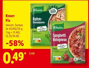 Lidl Knorr rahm-champignons Angebot