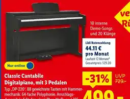 Lidl Classic cantabile digitalpiano, mit 3 pedalen Angebot