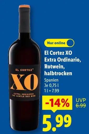 Lidl El cortez xo extra ordinario Angebot