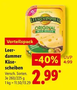 Lidl Leerdammer käsescheiben original Angebot