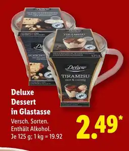 Lidl Deluxe dessert in glastasse Angebot