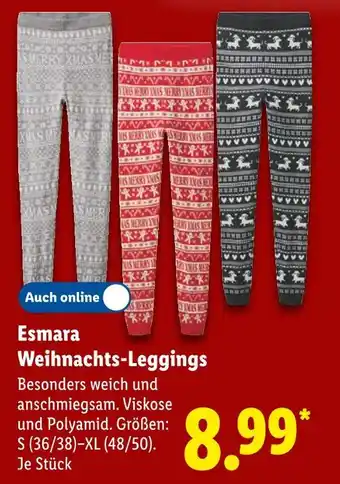 Lidl Esmara weihnachts-leggings Angebot