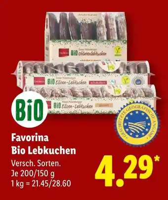 Lidl Favorina bio oblatenlebkuchen Angebot