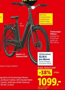 Lidl Modell „y.3 shimano cues“ Angebot