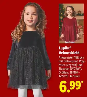 Lidl Lupilu velourskleid Angebot