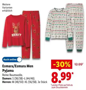 Lidl Esmara men pyjama Angebot