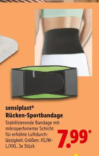 Lidl Sensiplast rücken-sportbandage Angebot