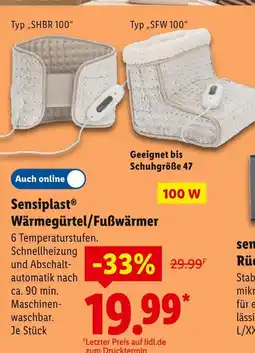 Lidl Sensiplast wärmegürtel typ shbr 100 Angebot