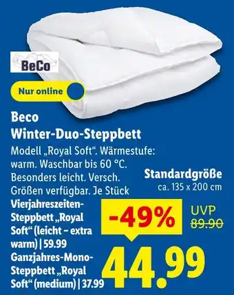 Lidl Beco winter-duo-steppbett Angebot