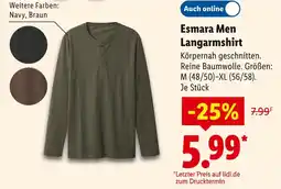 Lidl Esmara men langarmshirt Angebot