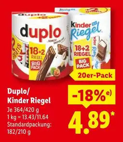 Lidl Duplo duplo 18+2 riegel big pack Angebot