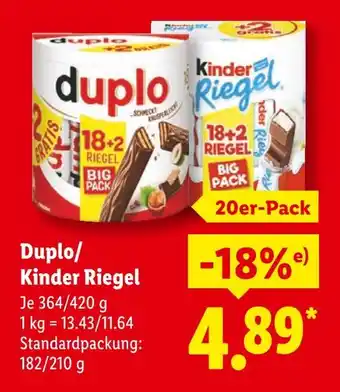 Lidl Duplo duplo 18+2 riegel big pack Angebot