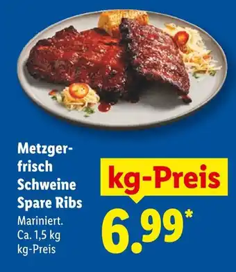Lidl Metzgerfrisch schweine spare ribs Angebot