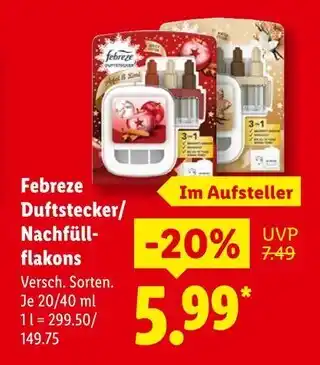 Lidl Febreze duftstecker/nachfüllflakons Angebot