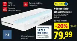 Lidl 7-zonen-kaltschaummatratze modell comfort Angebot