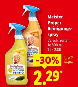 Lidl Meister proper reinigungsspray sprühen wischen fertig Angebot