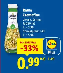 Lidl Rama cremfine Angebot