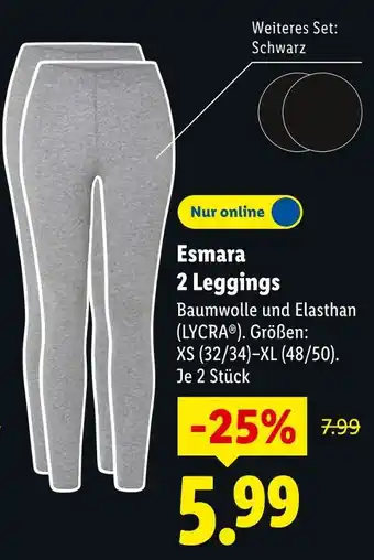 Lidl Esmara 2 leggings Angebot