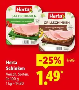 Lidl Herta saftschinken Angebot