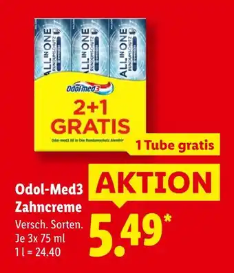 Lidl Odol-med3 zahncreme Angebot