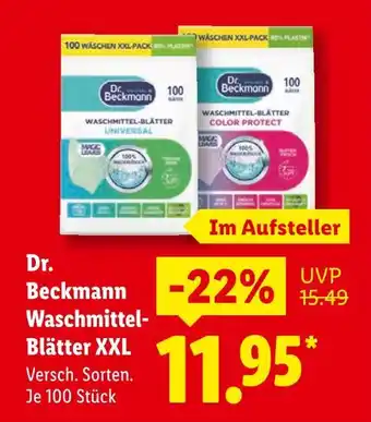 Lidl Dr. beckmann waschmittel-blätter universal xxl Angebot