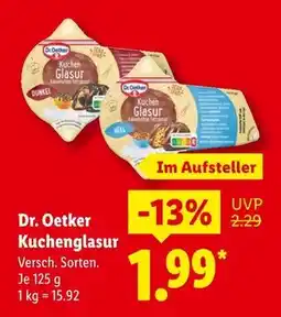 Lidl Dr. oetker kuchenglasur dunkel Angebot
