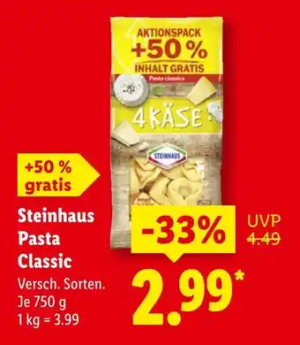 Lidl Steinhaus pasta classic Angebot