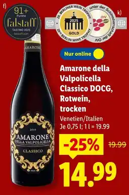Lidl Amarone della valpolicella classico docg Angebot