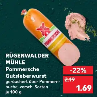 Kaufland Rügenwalder mühle pommersche gutsleberwurst Angebot